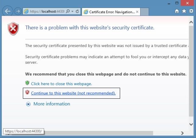 SSL Waring in Internet Explorer
